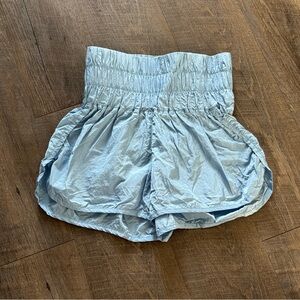 Sky Blue High Waist Women's Shorts